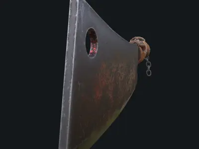 Butcher cleaver  Low-poly 3D model