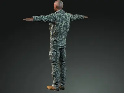 Army Male Low-poly 3D model