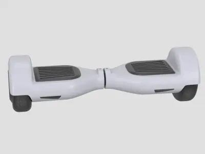 Self-Balancing Smart Scooter Electric Hoverboard 3D model