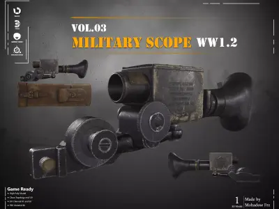 Military Scope WW2 VOL03 Game Ready 3D model