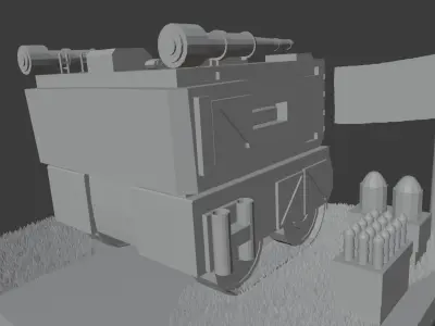 war tank Free low-poly 3D model