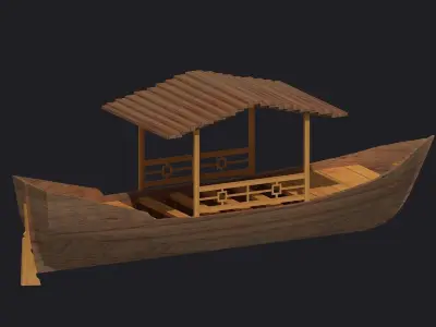 Wooden Boat boat cartoon boat raft 3D model purchase
