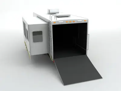 Travel Trailer Toy Hauler 1-Axle 3D model