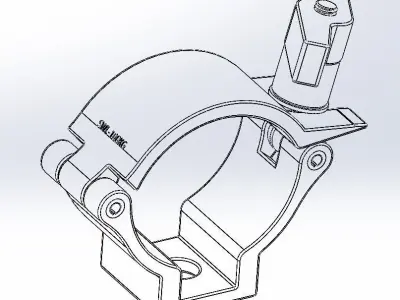 Clamp for pipe 48-51mm 100kg 3D model