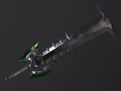 Fantasy Sword PBR Low-poly 3D model get