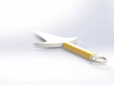Flying Thunder God Kunai 3D Model Stylized Anime Weapon Mid Poly 3D model