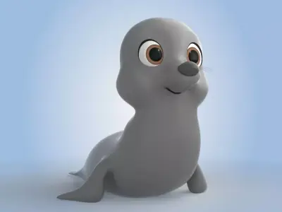 Cartoon Seal 3D model
