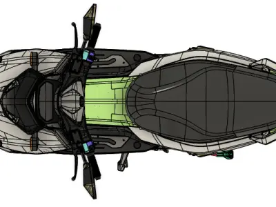 Eletric Motorcycle Aima Voltz Ev1  3D model