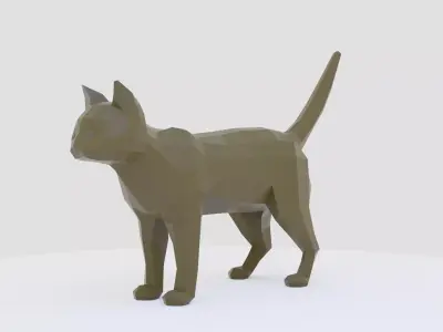 Cat low-poly Low-poly 3D model buy