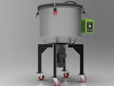 Plastic Granule Vertical Mixer 3D model