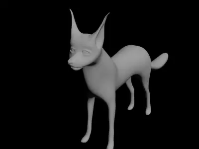 3D Wolf Model Free low-poly 3D model