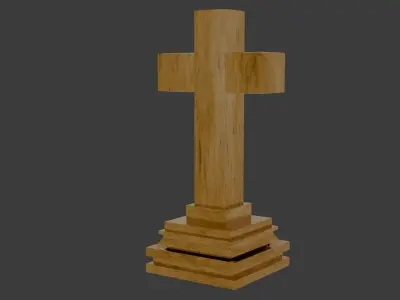 Cross 3D Object Asset Low-poly 3D model