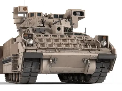 M2A3 Bradley Low-poly 3D model