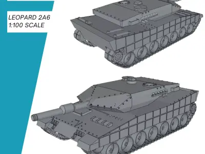 Leopard 2A6 Bundeswehr 3D print model