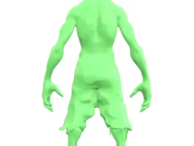 Zombie OBJ Low-poly 3D model