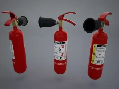 Fire Extinguisher 3D Model 3D model