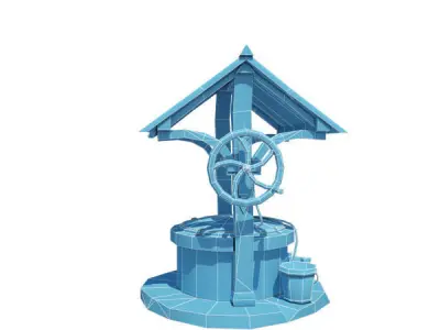 Medieval Building 11 Water Well Low-poly 3D model