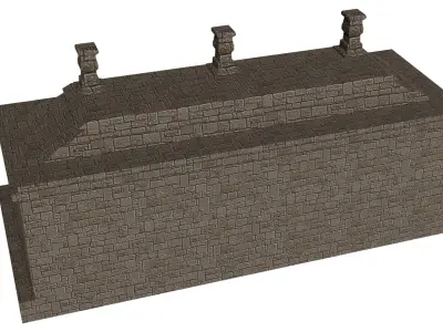 Mayan Temple Low-poly 3D model