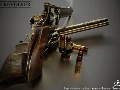 Dead Eye Revolver Low-poly 3D model