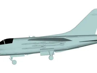 LTV A-7 Corsair II 3D model purchase
