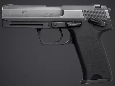 Heckler Koch USP - PBR Texture Low-poly 3D model