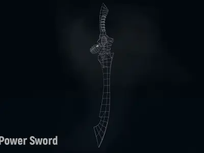 AC Eldar Power Sword Low-poly 3D model