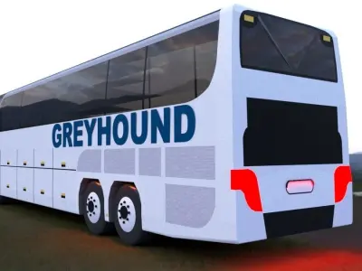Bus model greyhound simulator 3D model