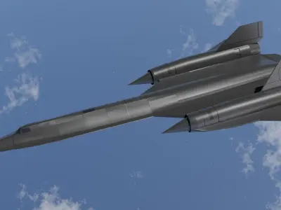 SR-71 Blackbird Free low-poly 3D model