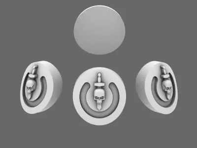 Kill Circuits Knight Shoulder Symbols 3D print model