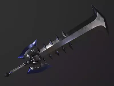 Fantasy Sword PBR Low-poly 3D model get
