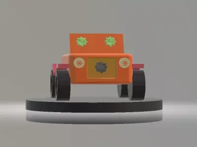Cute Utility Truck Cartoon Style 3D Printable Model 3D print model purchase