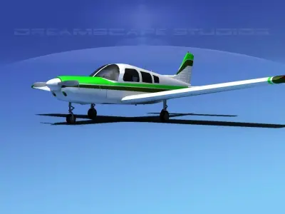 Piper Warrior II 3D model 14