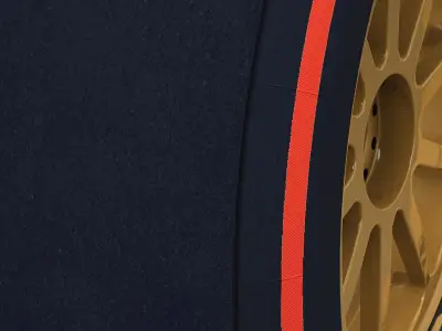 18 inches supersoft front tyre Low-poly 3D model