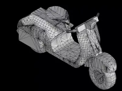 Moped vespa scooter - vespa scooter Free low-poly 3D model