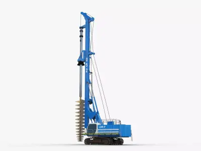 Piling Drill Low-poly 3D model