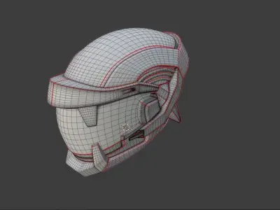 SciFi Helmet Base Mesh SCH2 3D model