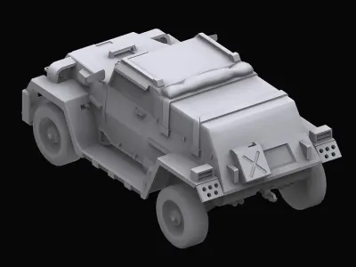 Gundam Zeon Jeep model 3D model