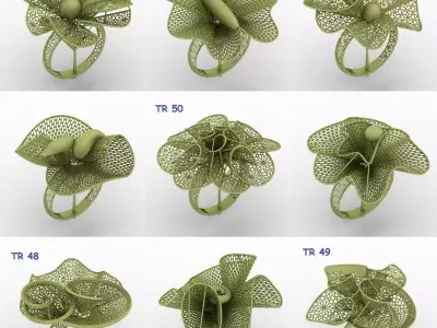 TR-75 ULRTA FUSION TURKISH RINGS LOT 3D print model