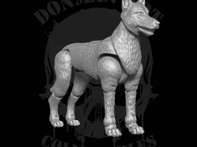 Rex Standard Dog Full Action figure STL Files 3D print model