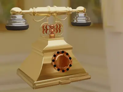 Antique Phone 3D model