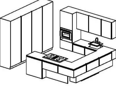 MODERN KITCHEN 3D print model