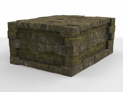 set architecture pillar 02  3D model