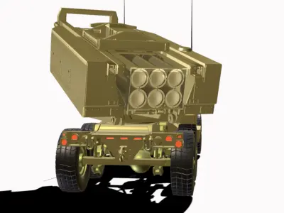 mlrs m142 himars Low-poly 3D model