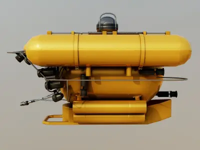 Submarine for exploration Jago Low-poly 3D model