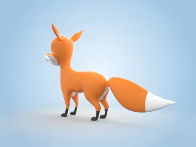 Cartoon Fox 3D model purchase