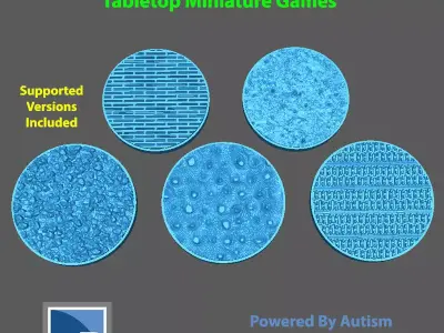 27mm Round Bases for Tabletop Miniature Games - pack 2 Free 3D print model