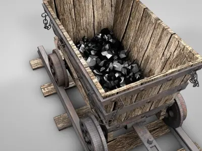 Old Minecart 3D model