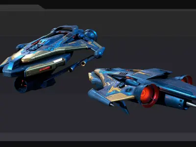 BB2 - GUARDIAN Frigate Low-poly 3D model