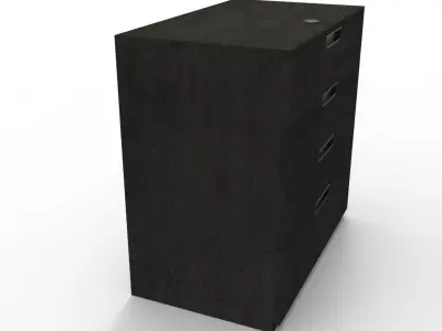 Tall Drawer Low-poly 3D model