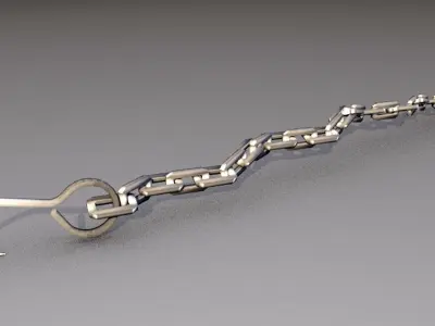 hook chain  Low-poly 3D model